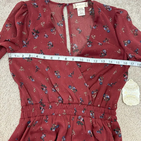 Altar'd State Dress Womens Size Small Floral Long Sleeve Fall Ladies New w Tag - Picture 6 of 11